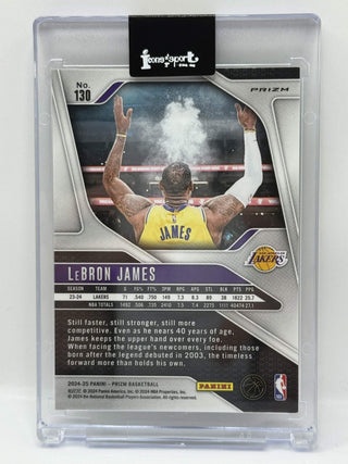 2024-25 Panini Prizm LeBron James Chalk Toss Pink Cracked Ice Prizm - No. 130