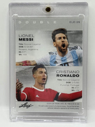 2024 Leaf Exclusive Legends Edition Double Lionel Messi/Cristiano Ronaldo #ELE-29