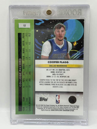 2025-26 Topps Chrome Cooper Flagg Cosmic Base Rookie #12 (G)