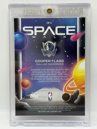 2025-26 Topps Chrome Cooper Flagg Space Walk Rookie #SW-6 (F)