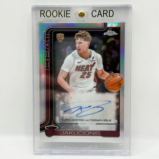 2025-26 Topps Chrome Update Kasparas Jakucionis Rookie Auto Refractor #TCA-KJ