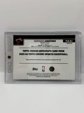 2025-26 Topps Chrome Update Kasparas Jakucionis Rookie Auto Refractor #TCA-KJ