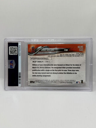 2018 Topps Update Shohei Ohtani Rookie Debut PSA Mint 9