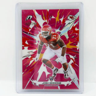 2025 Topps Resurgence Josh Simmons Magenta Surge RC 085/299