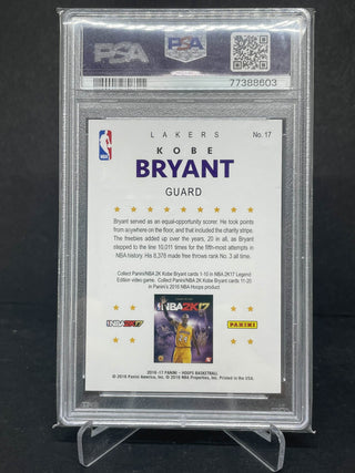 2016 Panini Hoops Kobe Bryant NBA 2K17 Hoops PSA Gem Mint 10