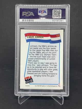 1991 Hoops Magic Johnson USA Basketball PSA Gem Mint 10