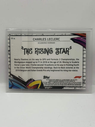 2020 Topps Chrome F1 Charles Leclerc Track Tags The Rising Star #TT-4