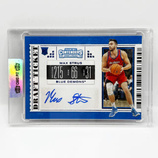 2019 Panini Contenders Draft Picks Max Strus Draft Ticket Rookie Auto - No. 101