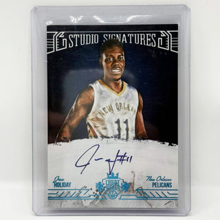 2015-16 Panini Court Kings Jrue Holiday Studio Signatures Blue 02/25