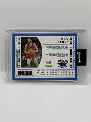 2019 Panini Contenders Draft Picks Max Strus Draft Ticket Rookie Auto - No. 101