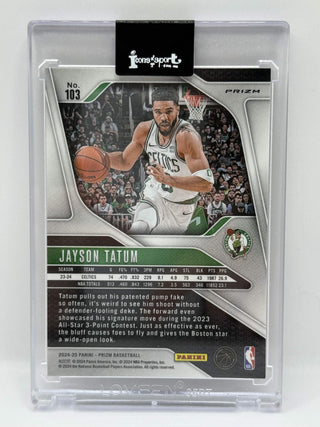 2024-25 Panini Prizm Jayson Tatum Black/White Pandora Prizm - No. 103