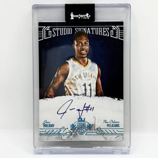 2015-16 Panini Court Kings Jrue Holiday Studio Signatures Blue 02/25