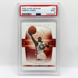 2004 Fleer Genuine NBA LeBron James PSA Mint 9