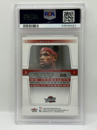 2004 Fleer Genuine NBA LeBron James PSA Mint 9