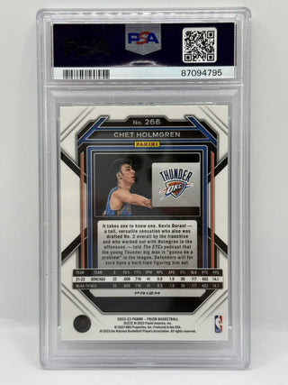 2022 Panini Prizm Chet Holmgren Silver Prizm Rookie PSA Mint 9