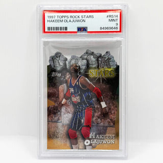 1997 Topps Rock Stars Hakeem Olajuwon PSA Mint 9