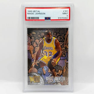 1995 Fleer Metal Magic Johnson PSA Mint 9