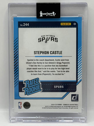 2024-25 Panini Donruss Stephon Castle Rated Rookie Blue Shimmer 235/299