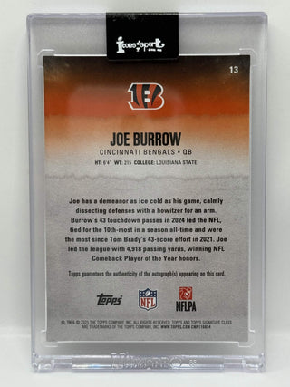 2025 Topps Signature Class Joe Burrow Auto Blue 3/5