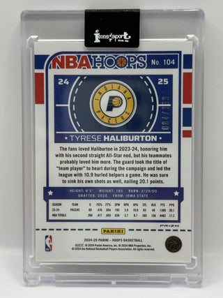 2024-25 Panini Hoops Tyrese Haliburton Orange Prizm 084/199