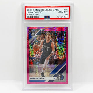 2019 Panini Donruss Optic Luka Doncic Hyper Pink Prizm PSA Gem Mint 10