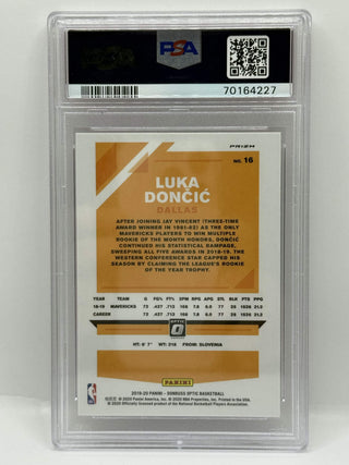 2019 Panini Donruss Optic Luka Doncic Hyper Pink Prizm PSA Gem Mint 10