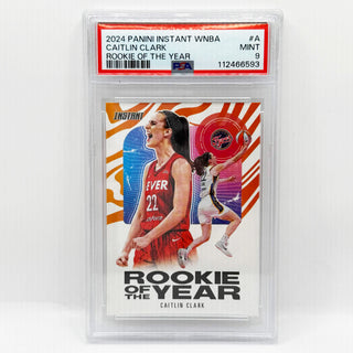 2024 Panini Instant WNBA Caitlin Clark Rookie Of The Year PSA Mint 9