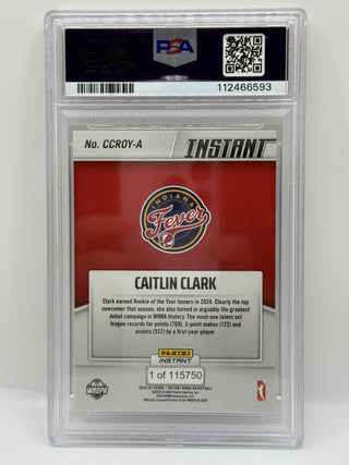 2024 Panini Instant WNBA Caitlin Clark Rookie Of The Year PSA Mint 9