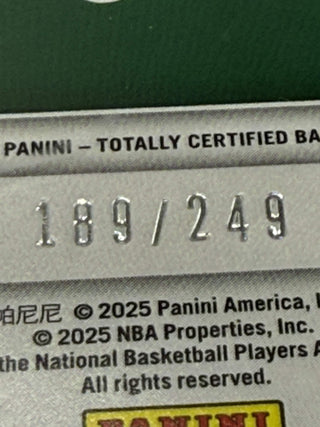 2024 Totally Certified Jayson Tatum Portraits Neon Orange Mirror 189/249 PSA NM-MT+ 8.5