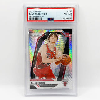 2024 Panini Prizm Matas Buzelis Hyper Prizm Rookie PSA NM-MT 8