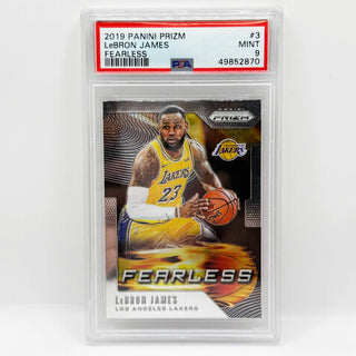 2019 Panini Prizm LeBron James Fearless PSA Mint 9