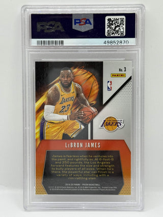 2019 Panini Prizm LeBron James Fearless PSA Mint 9