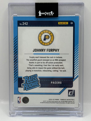 2024-25 Panini Donruss Rated Rookie Johnny Furphy Storm Parallel 155/299