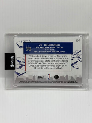 2025-26 Topps Flagship VJ Edgecombe Clutch City Prospects #CC-3