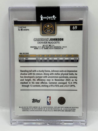 2025-26 Topps Chrome Cameron Johnson Orange RayWave 17/25