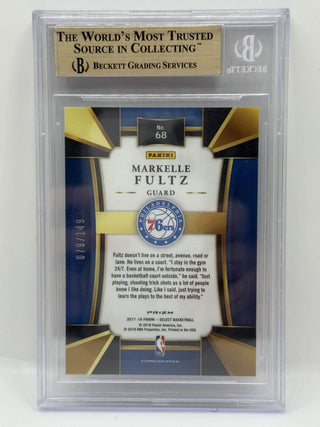 2017-18 Panini Select Markelle Fultz White Prizm Rookie 079/149 BGS Gem Mint 9.5