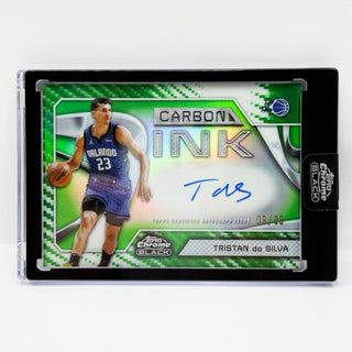 2025-26 Topps Chrome Black Tristan da Silva Carbon Ink Auto Green Refractor 09/99