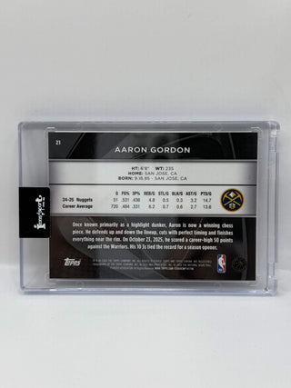 2025-26 Topps Chrome Black Aaron Gordon White Refractor 08/10