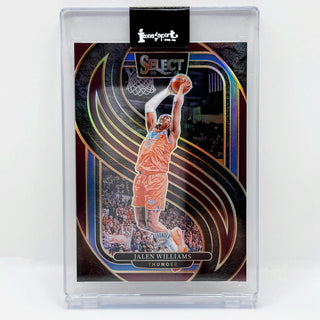 2024-25 Panini Select Jalen Williams Premier Level Maroon Prizm 041/175