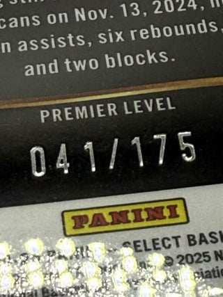 2024-25 Panini Select Jalen Williams Premier Level Maroon Prizm 041/175