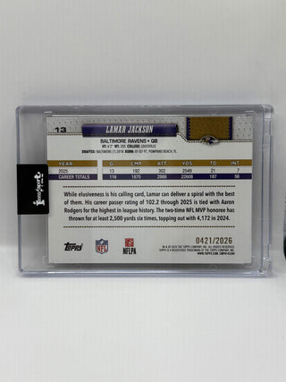 2026 Topps Flagship Lamar Jackson Gold 0421/2026