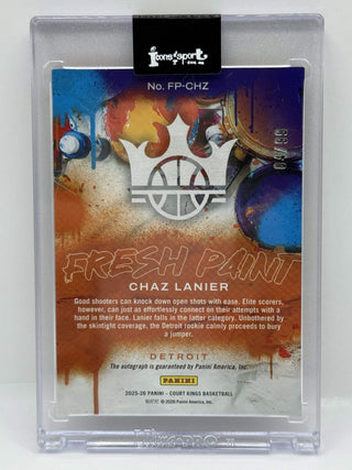 2025-26 Panini Court Kings Chaz Lanier Fresh Paint Rookie Auto 04/99