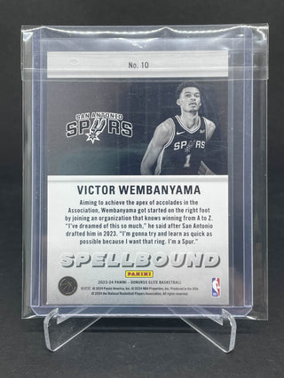 2023-24 Donruss Elite Victor Wembanyama Spellbound "A" Red & Green - No. 10