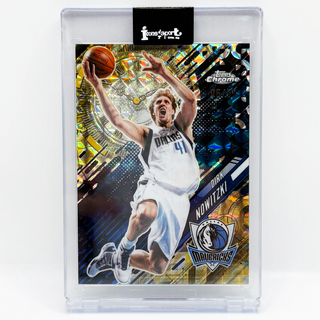 2025-26 Topps Chrome Go Time Dirk Nowitzki Geometric Gold Refractor 05/50