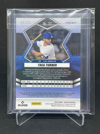 2022 Panini Mosaic Baseball Trea Turner Blue Prizm 86/99