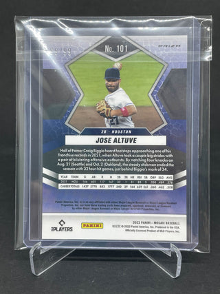 2022 Panini Mosaic Baseball Jose Altuve Blue Camo 69/99