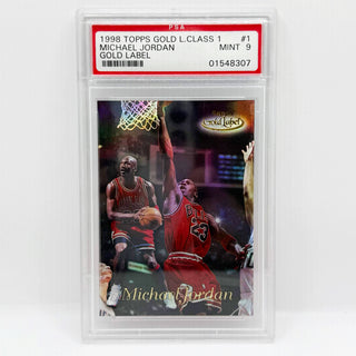 1998-99 Topps Gold Label Class Michael Jordan PSA Mint 9