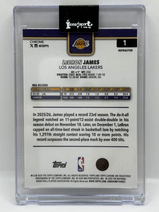 2025-26 Topps Chrome Update LeBron James Refractor #1