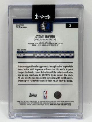 2025-26 Topps Chrome Update Kyrie Irving Magenta Refractor 385/399