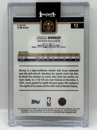 2025-26 Topps Chrome Update Jamal Murray Green Refractor 17/99